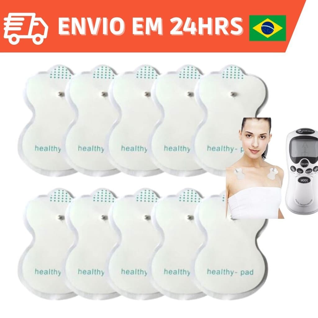 Eletrodos de Eletroestimulação Auto Adesivo Eletroterapia Choque Muscular e Massagem