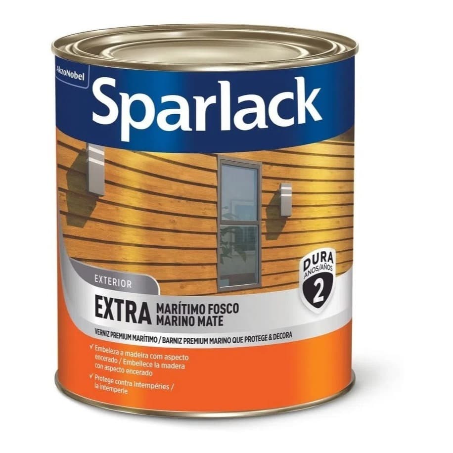 Verniz Marítimo P/ Madeira Fosco interior/exterior Sparlack 900ml