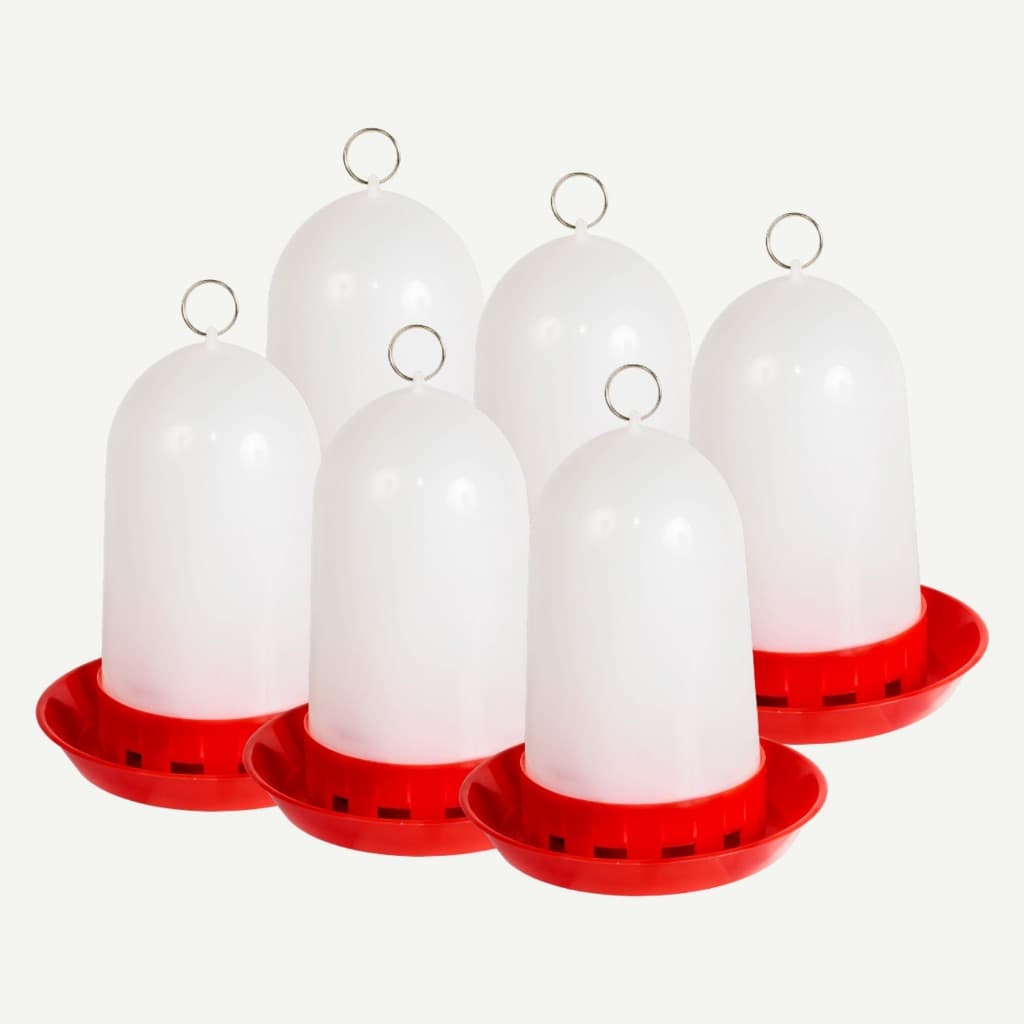 Kit 6 Comedouro Automatico 750ml Aves Galinha Pintinho Codorna Para Ração