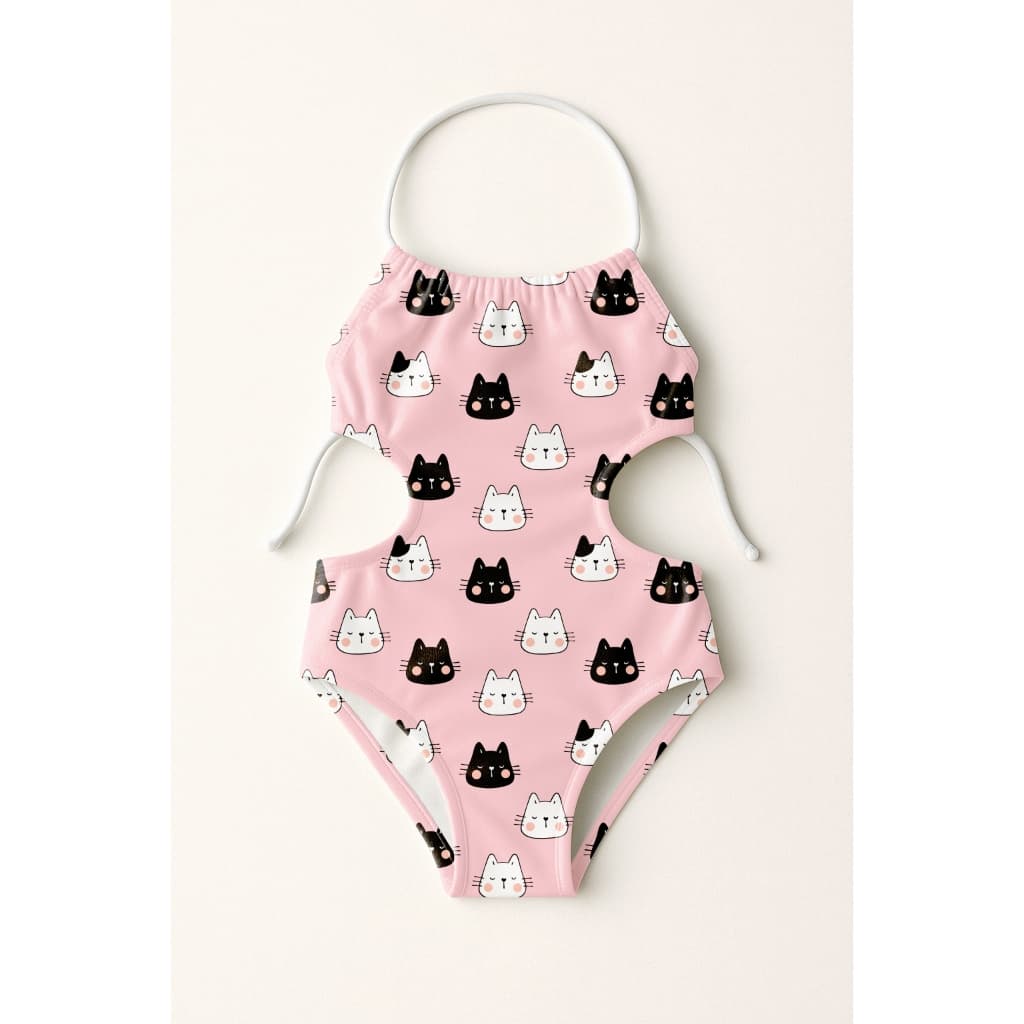 Maiô Infantil Frente Única Menina Feminino Moda Praia Natação Banho Estampas Pet Lovers Doguinhos e Gatinhos