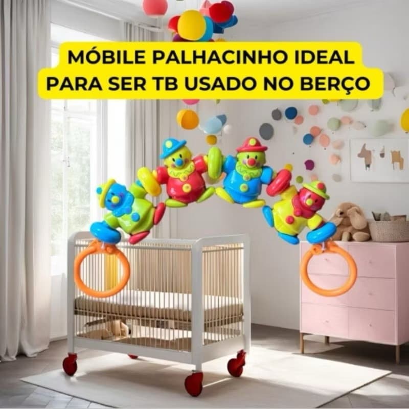 Móbile para carrinho berço bebê conforto barulho Chocalho Menino