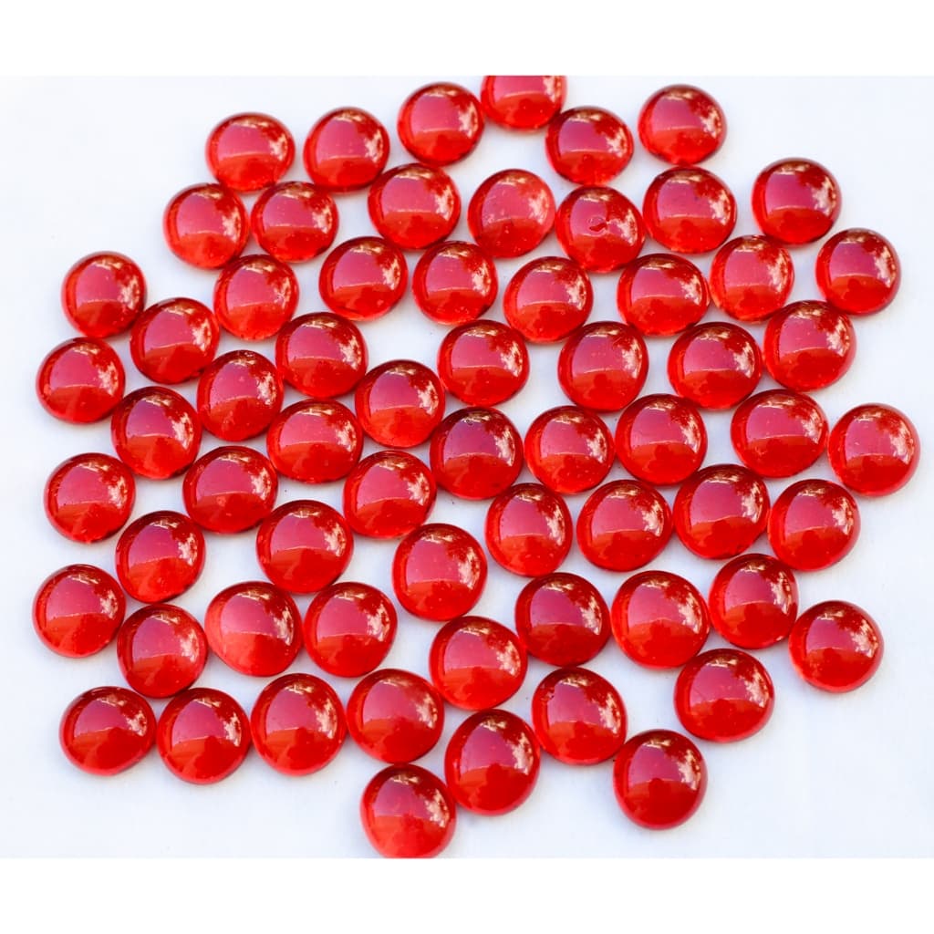 Gema em Vidro Pedras para Vaso Aquarío Artesanato - cor VERMELHO