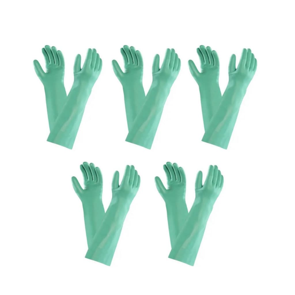 Kit 5 Luvas Proteção Mucambo Mapa 480 A-18 Cano Longo Jardinagem Limpeza Profissional Jardineiro Segurança Epi