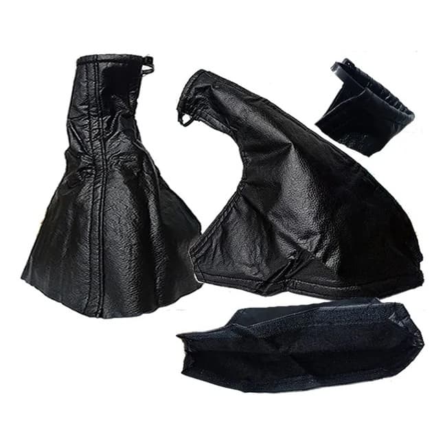 Kit Coifas da Alavanca de Cambio e Freio de Mão Para Chery Cielo Celer Pretas Sem base