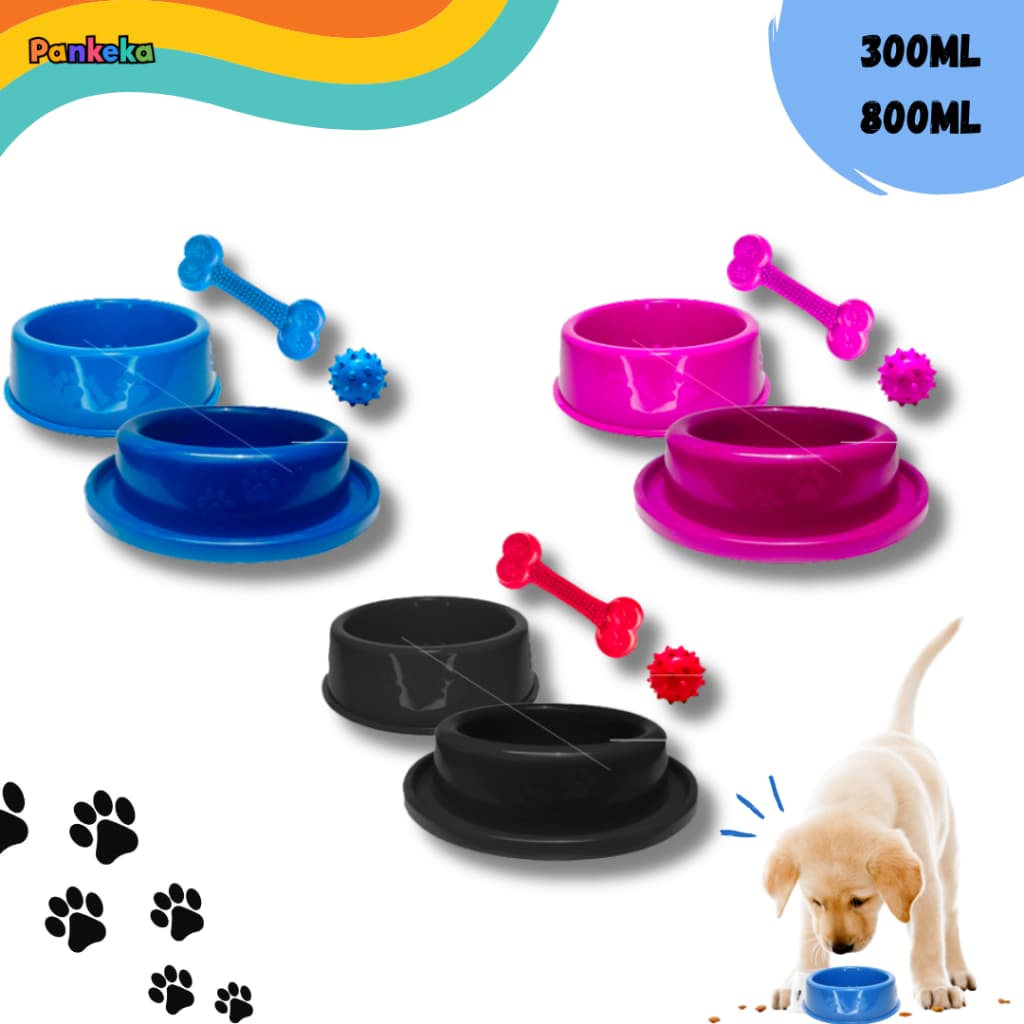 Kit Pet Completo 300 ml ou 800 ml – Comedouro Anti‑Formiga + Bebedouro + Brinquedos