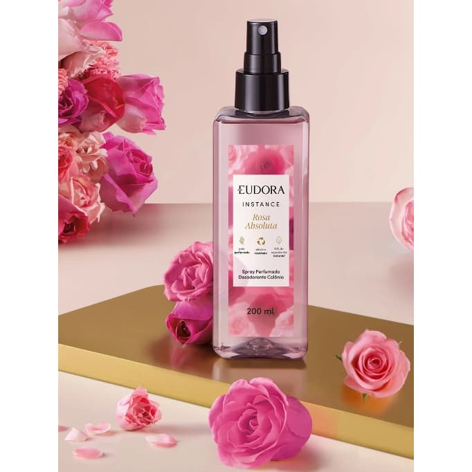 Spray Perfumado Desodorante Colônia Instance 200ml Eudora - produto original - Body Splash Eudora morango, rosa absol