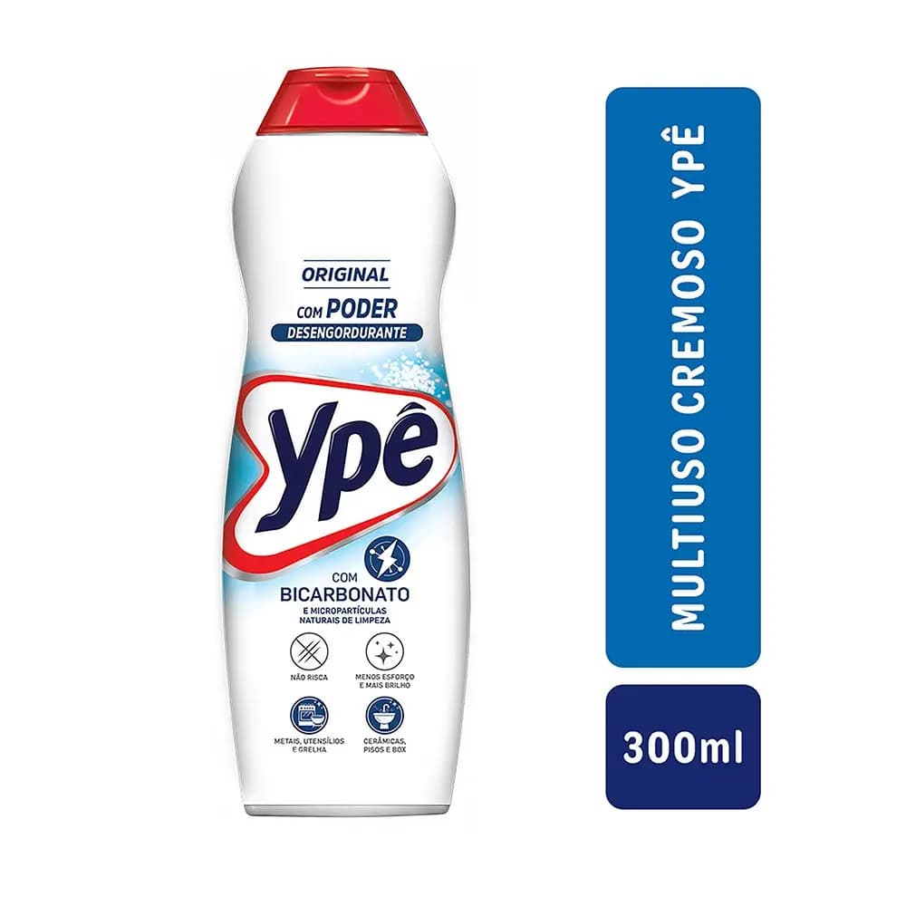 Saponáceo Ypê Multiuso Cremoso Original C/bicarbonato 300ml
