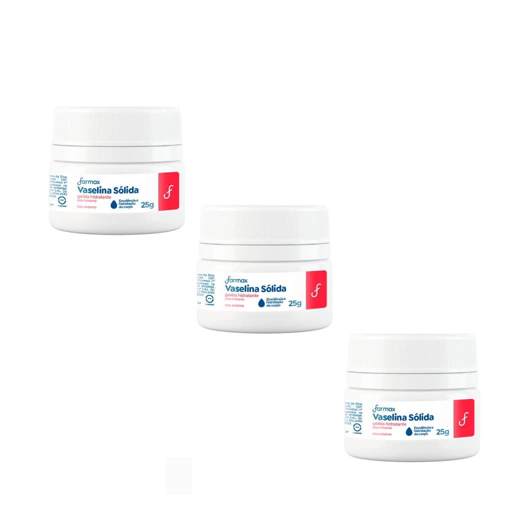 Vaselina Sólida Farmax 25g - Kit com 3 unidades