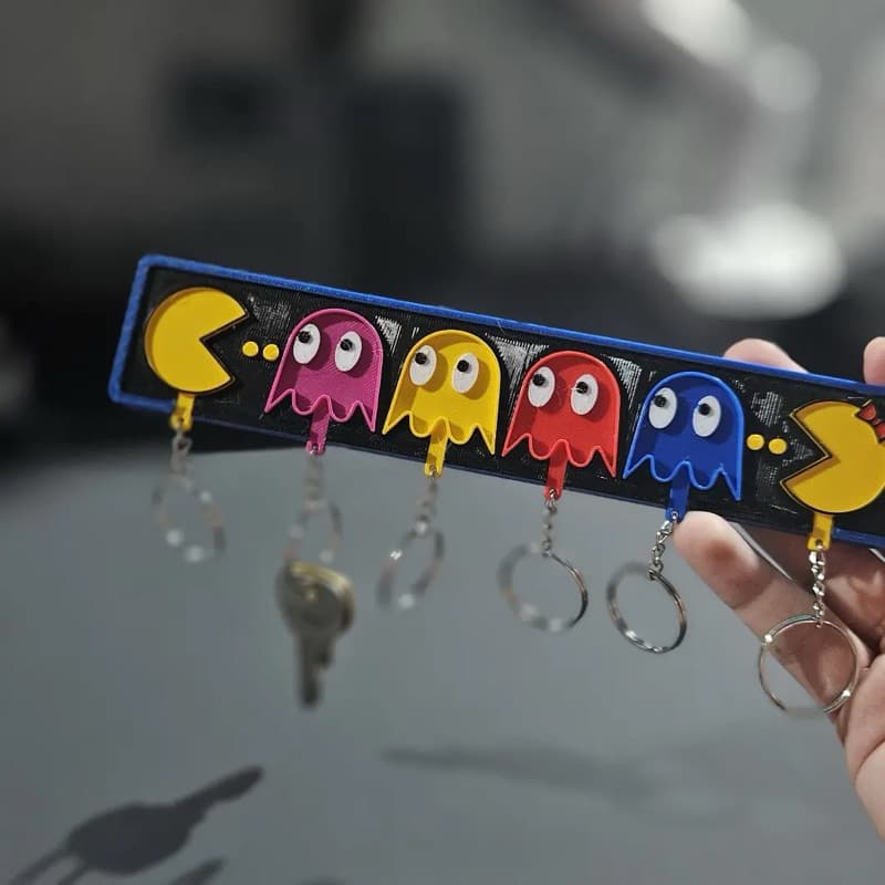 Porta-Chave Pac-Man Retrô – Decoração Geek e Criativa para sua Casa!