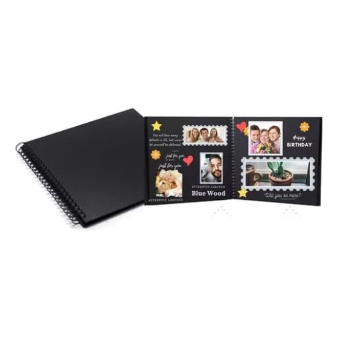 Álbum De Fotos Scrapbook Grande + Adesivos Coração