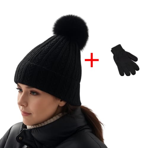 Gorro Feminino De Inverno Premium Com Pompom Touca De Lã Otima Para Usar No Frio