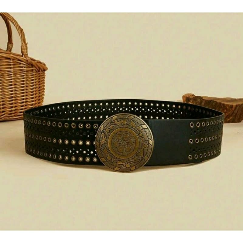 Cinto Feminino Estilo Country Cowboy de Metal