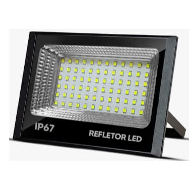 Kit 2 Refletor Holofote 100w Super Led Ip67 Prova D´agua Cor Da Carcaça Preto Cor Da Luz Branco Frio 6500k
