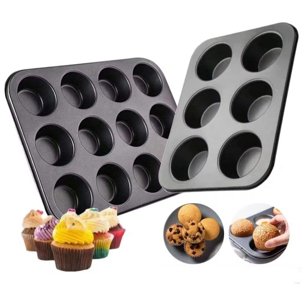 Forma para 12 Cupcake Assadeira Antiaderente para Muffins Bolo