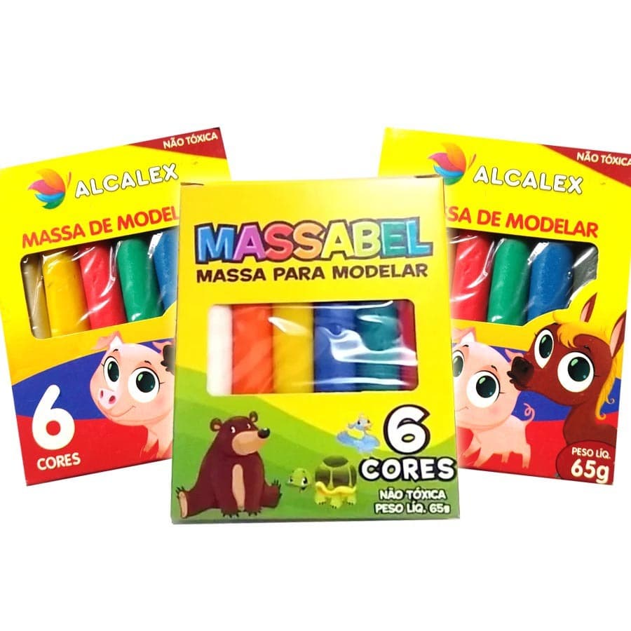 40 Cxs Massinha de Modelar 6 cores 65g