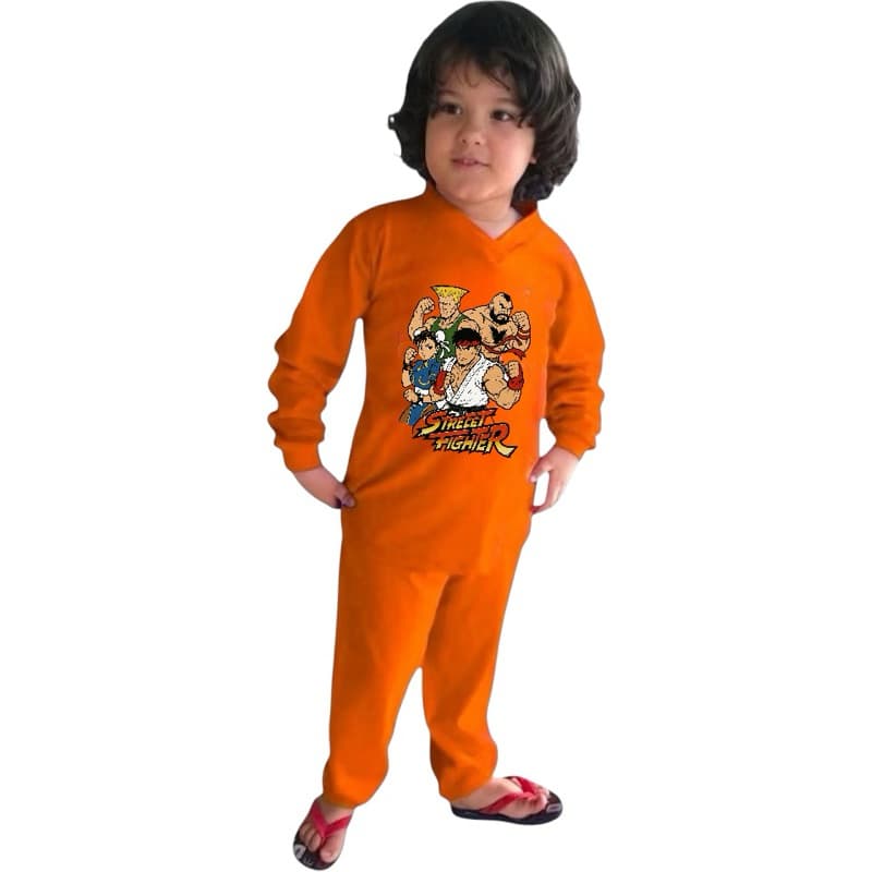 Pijama Infantil Longo Menino Masculino Street Fighter Game Jogos