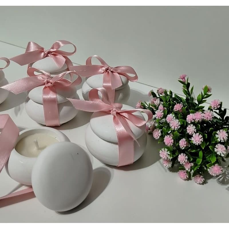 Kit 10/20/30 Velas artesanais aromáticas em gesso para lembrancinhas casamento/ aniversários/nascimento