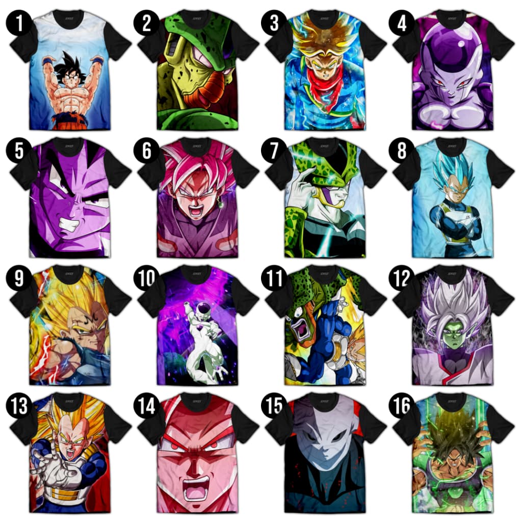 Camisa Camiseta Desenho Anime Dragon Ball Z Blusa Personagens Goku Vegeta Bills / Cosplay / Fantasia Dryfit Premium Uv