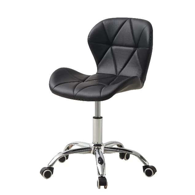 Cadeira Slim Office Charles Eames Eiffel Estofada Base Giratória Cromada Rodizio Anti Risco