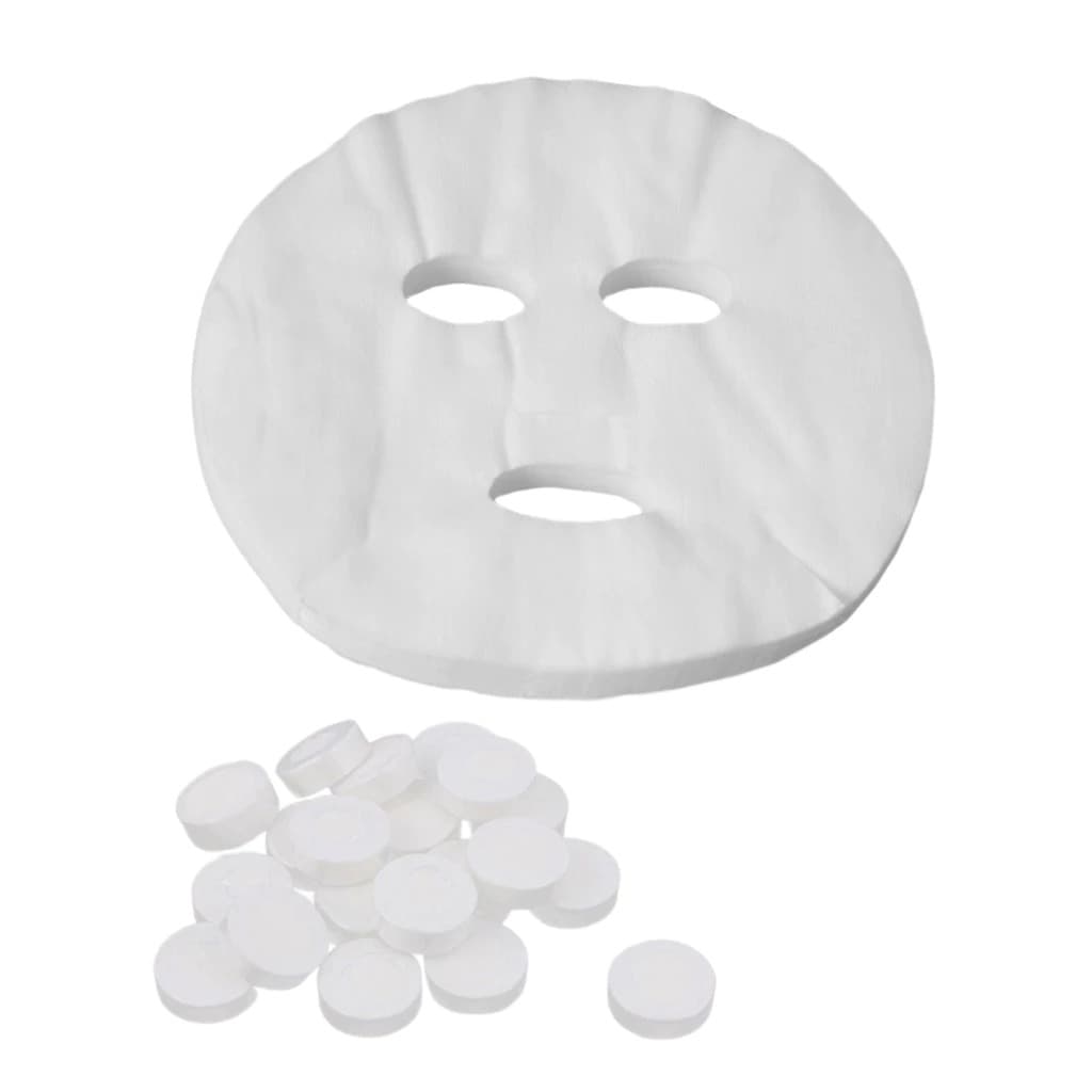 Máscara Facial Desidratada e Comprimida – Pacote com 30 Unidades para Tratamentos Estéticos
