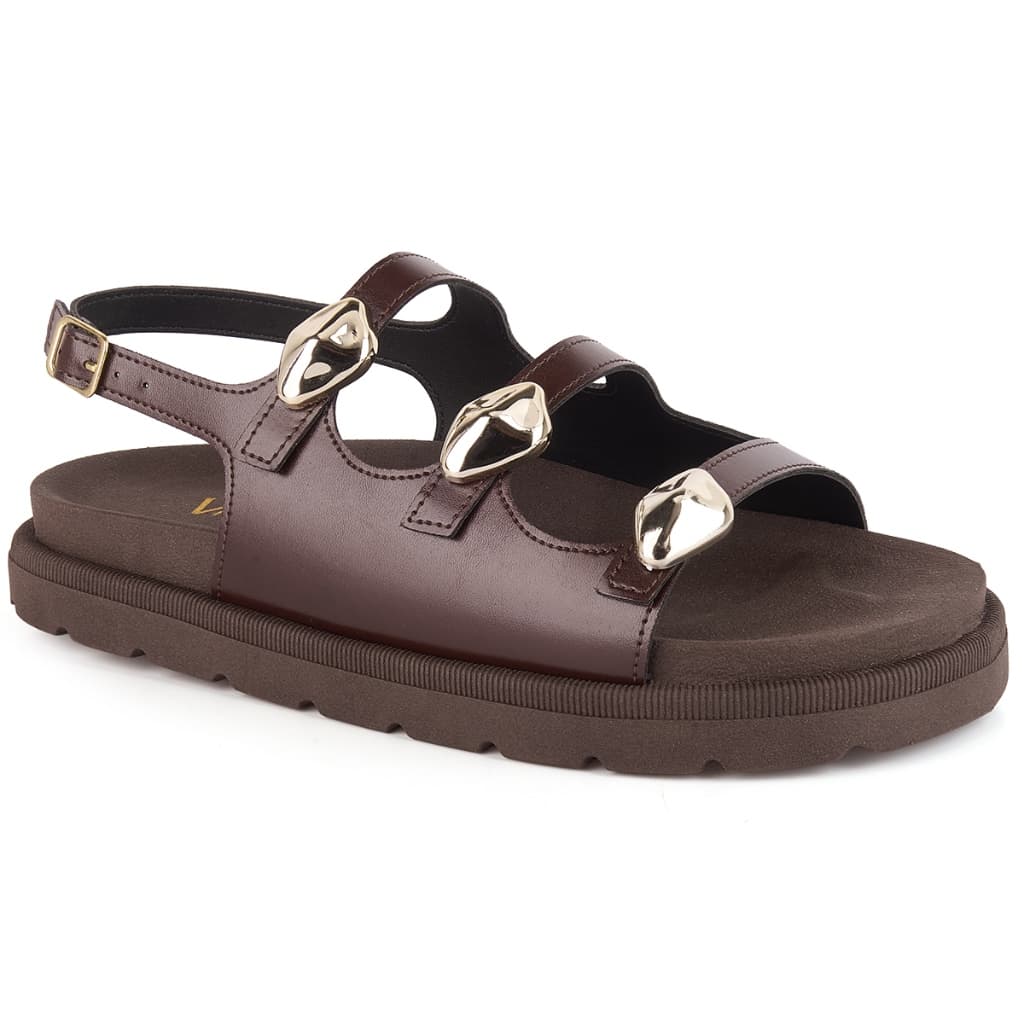 Sandália Papete Casual Inverno Vitrine shoes Ajustável