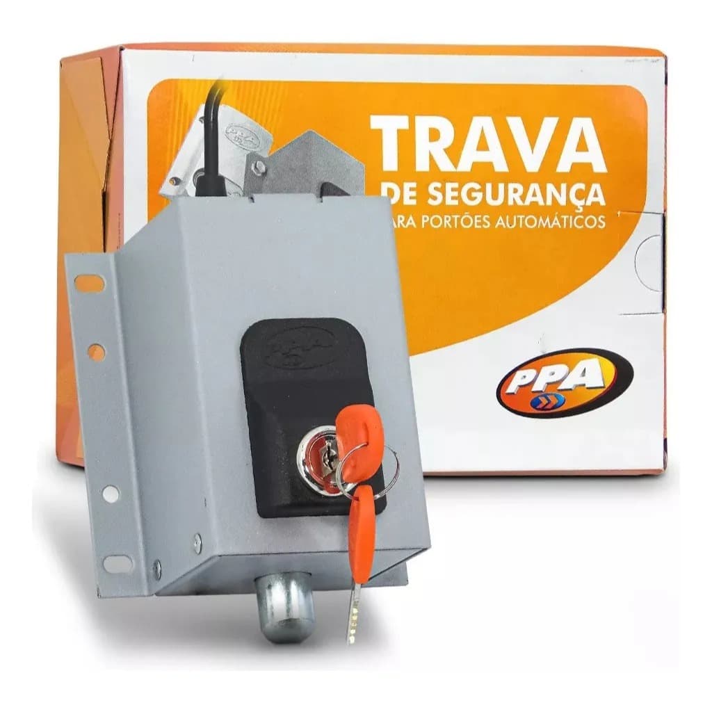Trava eletromagnetica PPA Dog Stell original para portao basculante - deslizante 127v ou 220v