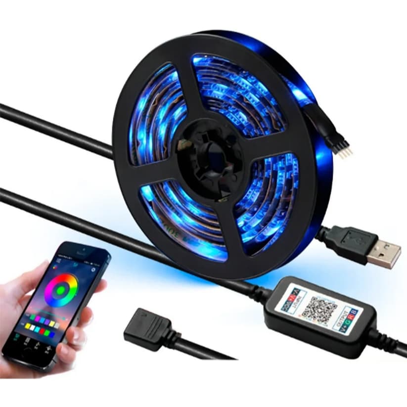 Fita Led Rgb Usb  2m Tv Led 5v