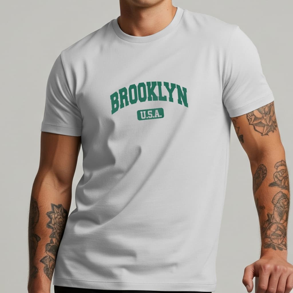 Camiseta Masculina Brooklyn Algodao Estampada Premium Camisa