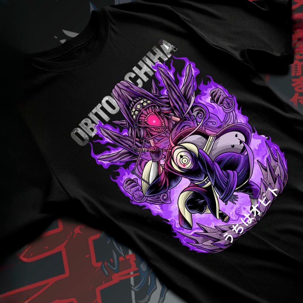 Camiseta Anime Naruto Ninja Obito Tobi Sharingan Estatua Edo Guerra Ninja - ENVIO RAPIDO