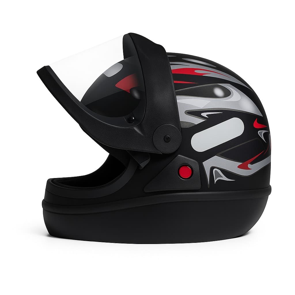 Capacete Masculino San Marino Grafic Preto Brilhante Automático