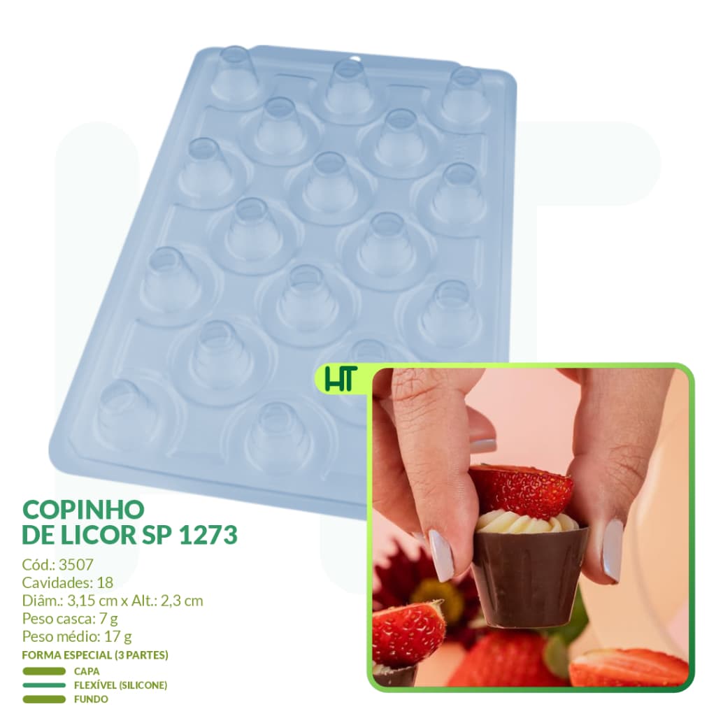 Forma para Chocolate BWB - Copinho de Licor SP 1273 BWB 3507 - Doces Finos