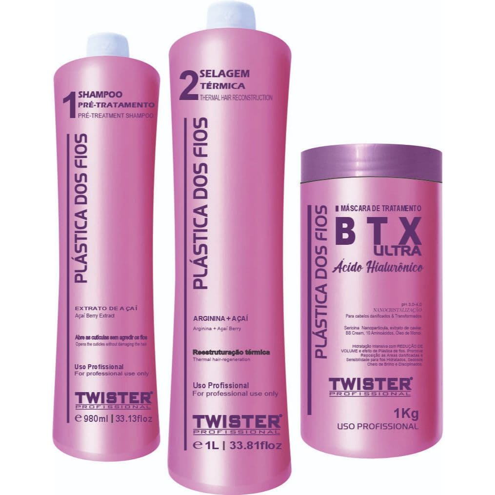 Kit Maquiagem Capilar PDF + BTX Ultra 1Kg Rosa
