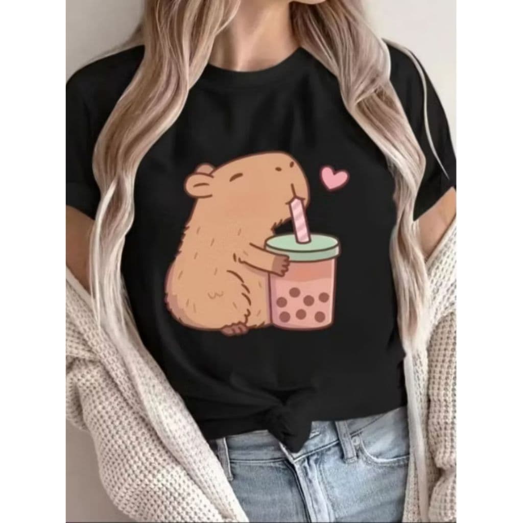 CAMISETA FEMININA CAPIVARA T-SHIRT ESTILOSA LANÇAMENTO