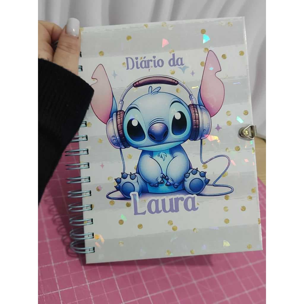 Diário Infantil Personalizado com Nome e Cadeado | Caderno Secreto|