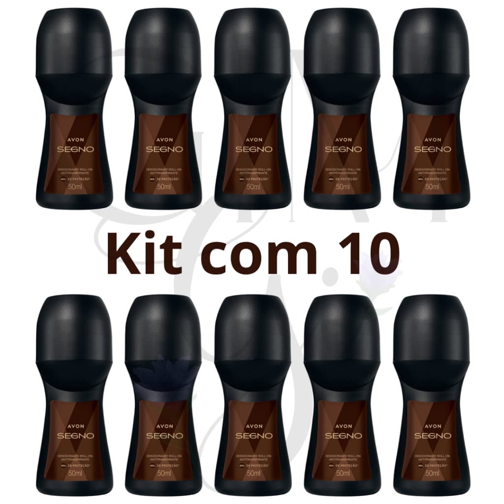 Kit com 10 Desodorantes Roll-on Segno-Avon. Masculino