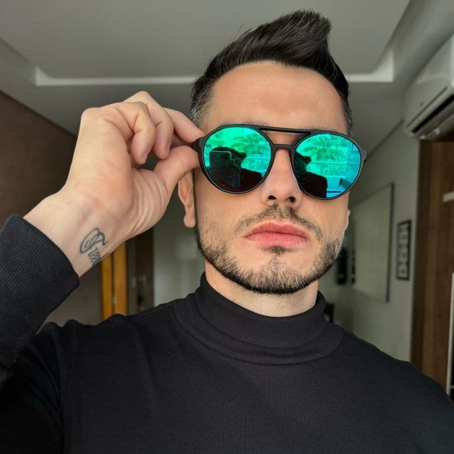 oculos lançamento masculino modinha polarizado confortavel lentes estiloso festa balada rave night