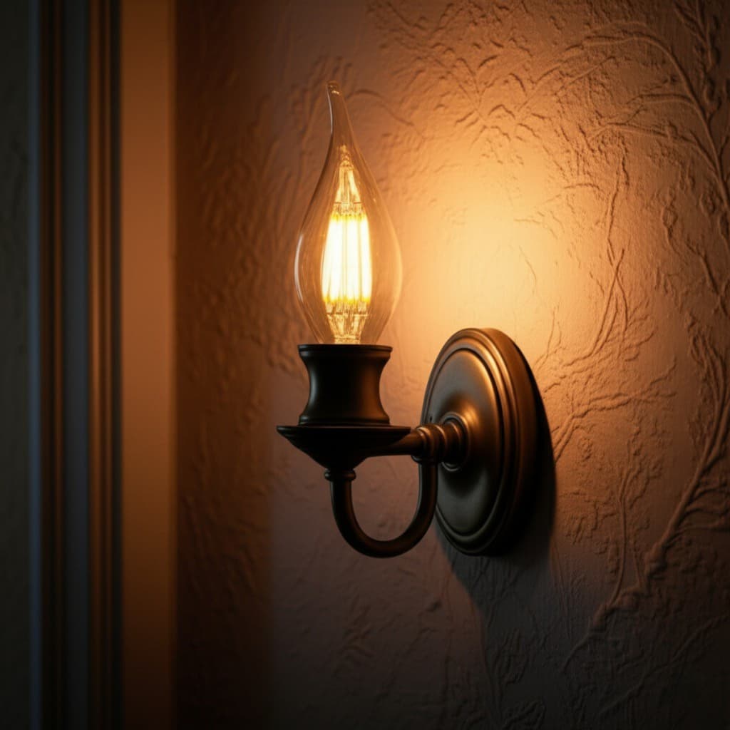 Lâmpada Filamento Led Vela Chama Retrô 4W Com Bico Torto E14/E27 Bivolt