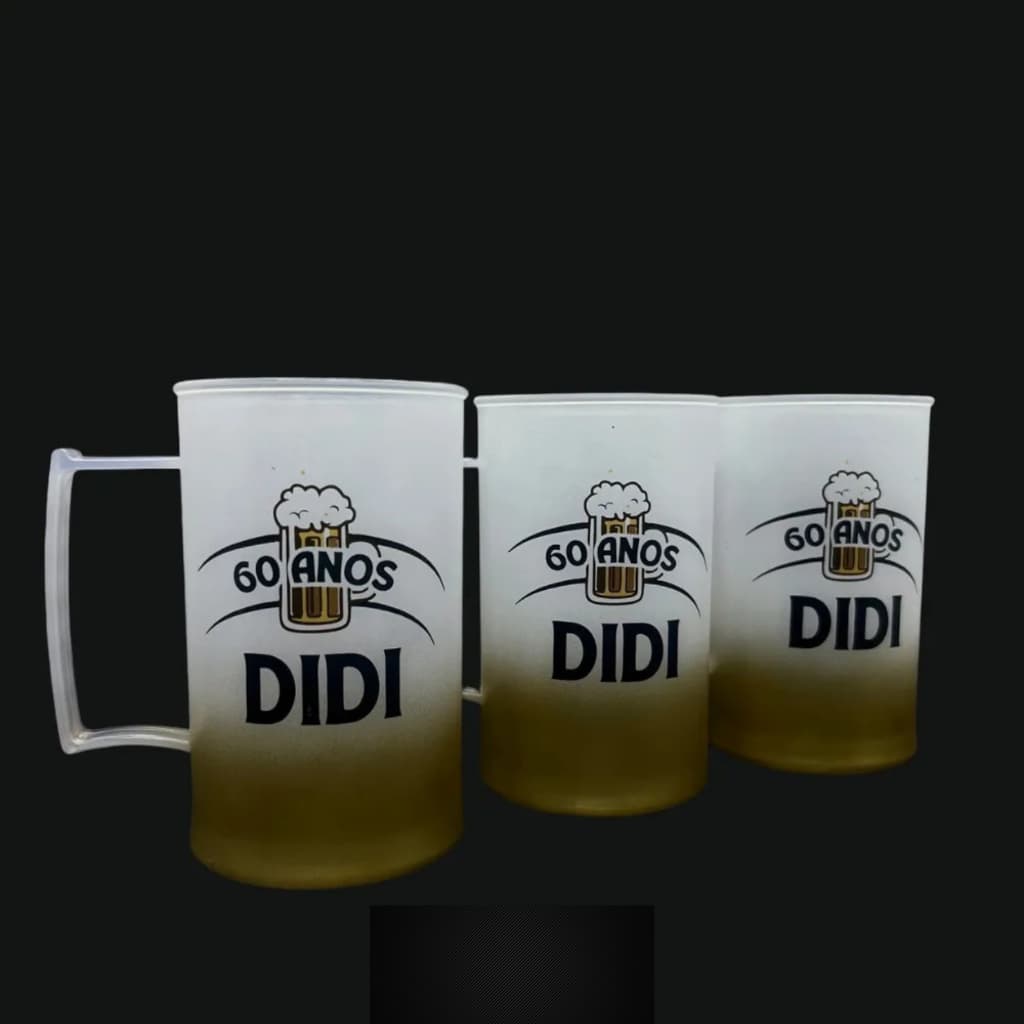 Kit 30 Canecas de Chopp 300ml degradê - Personalizada