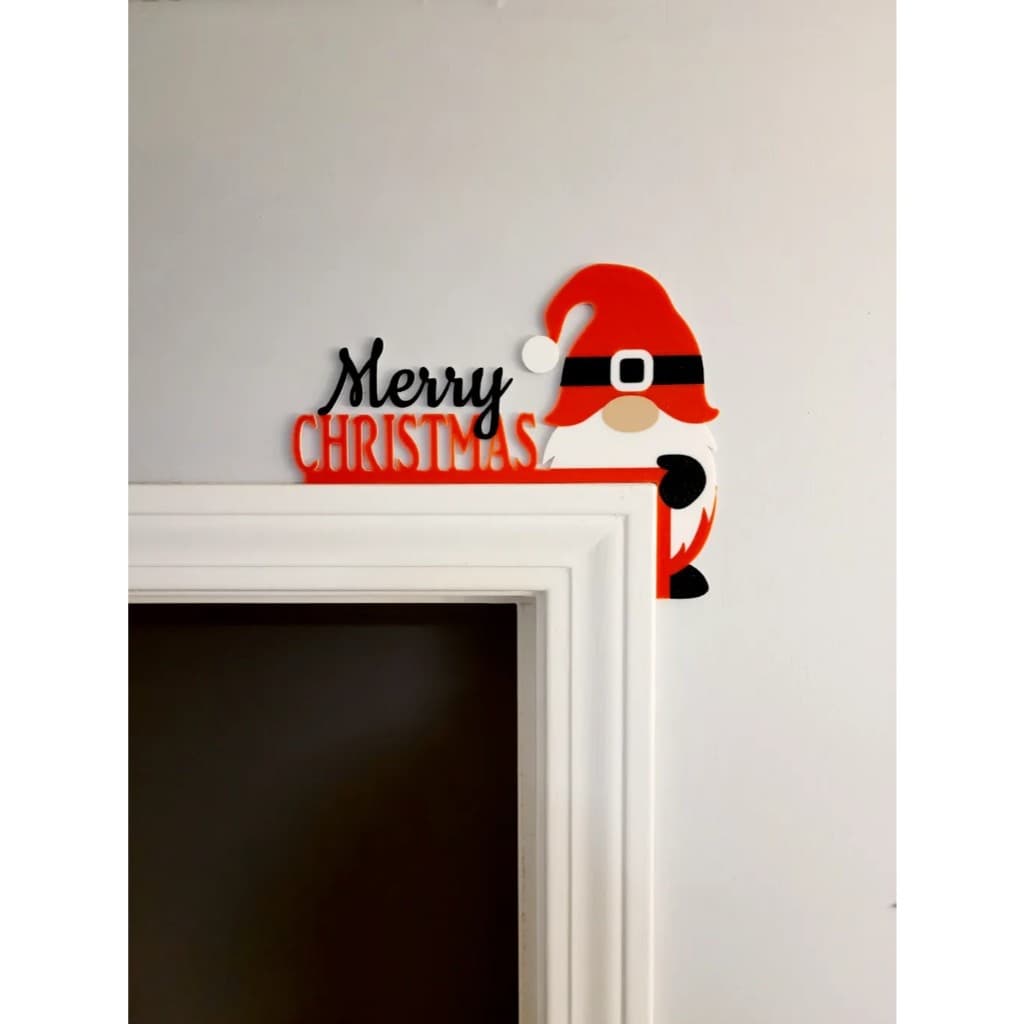 👉 Enfeite de Porta Natalino "Merry Christmas" com Papai Noel – Impressão 3D Criativa e Decorativa