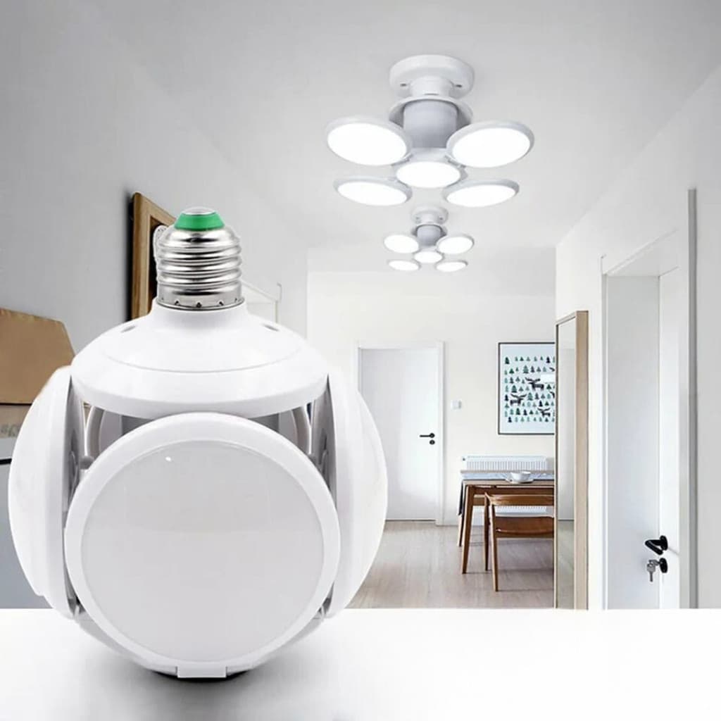 Lâmpada Bulbo LED Pétalas 40W Dobrável Ajustável Multi-Ângulos