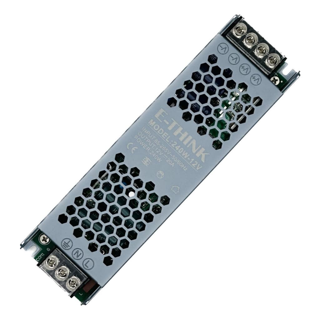 Fonte Chaveada 12v 20a 240w Slim Bivolt Colmeia P/ LED CFTV Som Automotivo