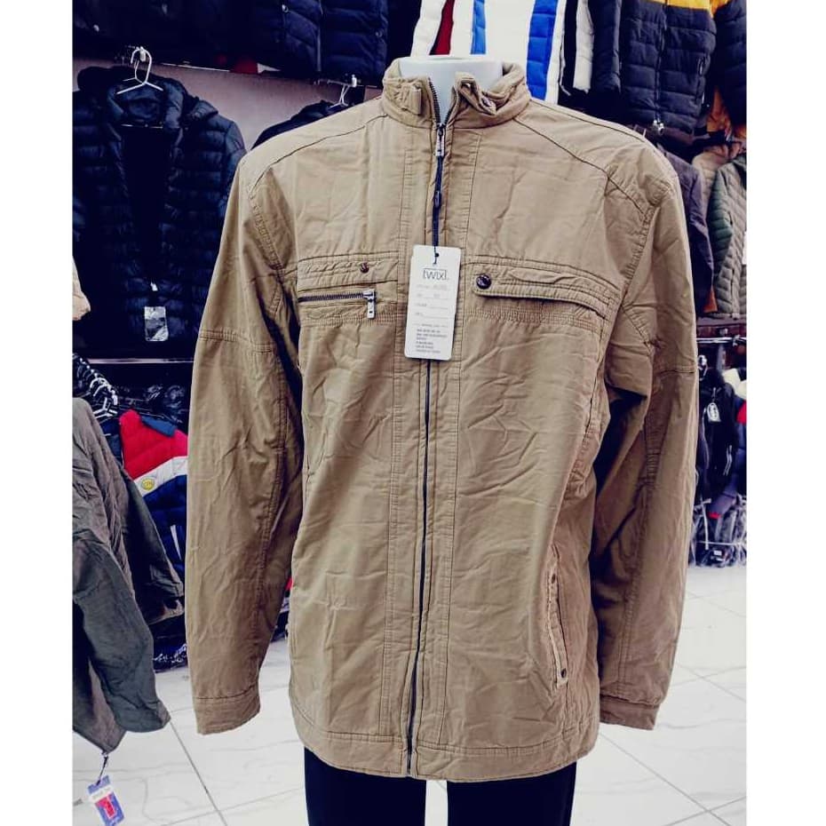 Jaqueta de Sarja de Pelinho Forrada Plus Size