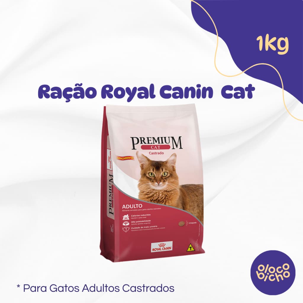 Ração Royal Canin Premium Cat para Gatos Adultos Castrados 1kg