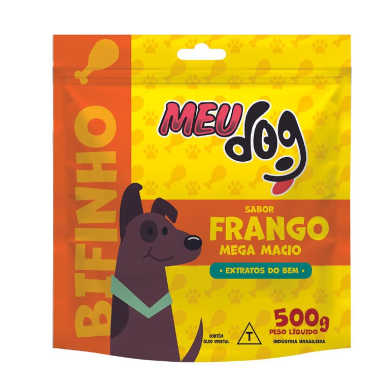 Bifinho Meu Dog sabor FRANGO 500g Petisco premium para cachorro