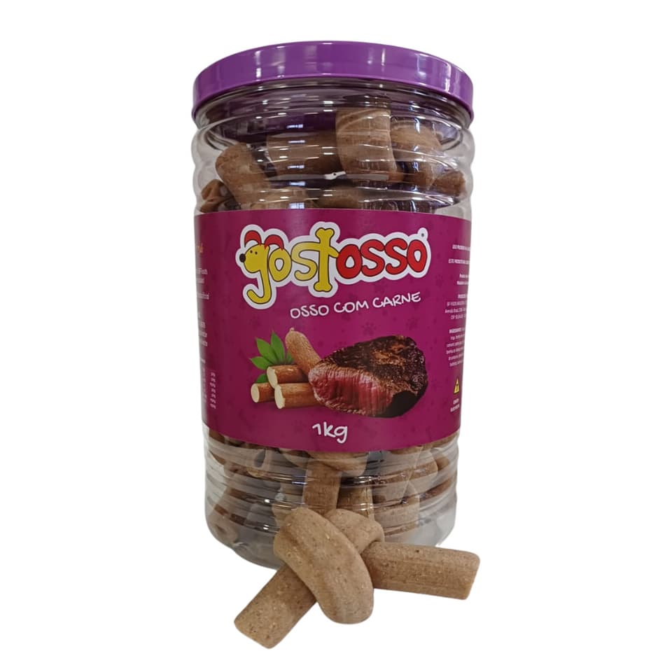 Osso para cachorro Nozinho com Carne P 3/4 Gostosso 1Kg