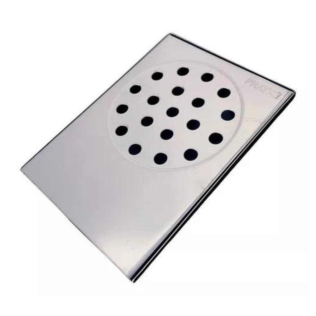 Pratic Ralo Inteligente 14x10cm Aço Inoxidável para Box Banheiro Anti-Entupimento