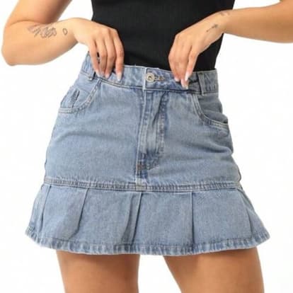 SAIA JEANS CASUAL FEMININO BABADO