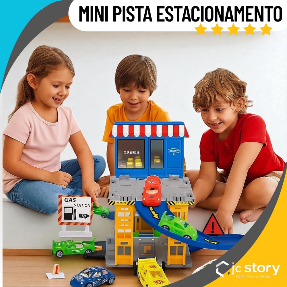 Mini Pista carrinho Estacionamento com Rampa Brinquedo Carrinho Corrida pistinha