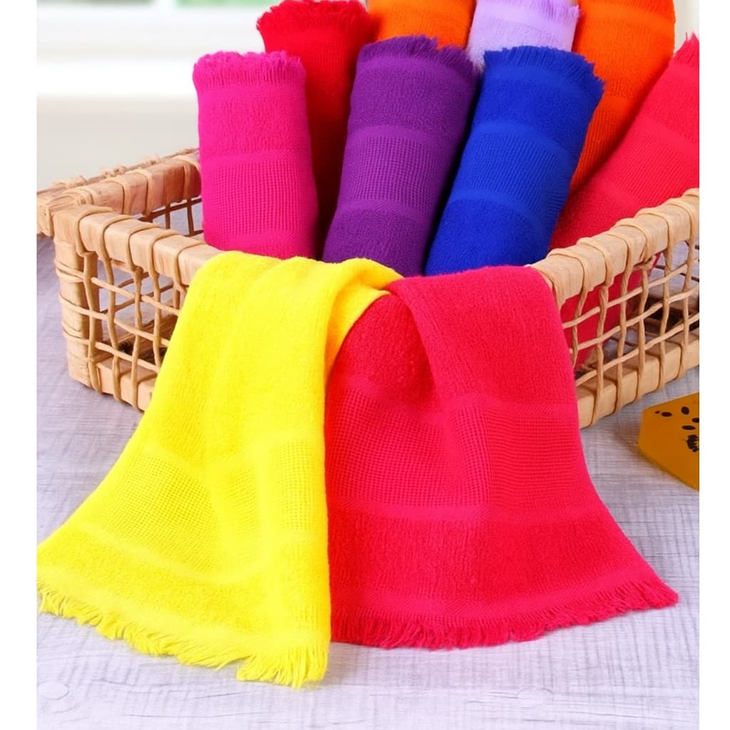 Kit com 10 Toalha Social Grossa 23x30cm 100% Algodão – Ótima Absorção para Academia Salão Escolinha