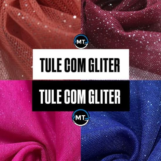 5 Metros Tule c/ Glitter Cristal x (1,50mts larg)